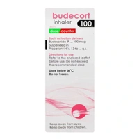 Rx BUDECORT 100 INHALER-200 METERED DOSES - 200 METERED DOSES