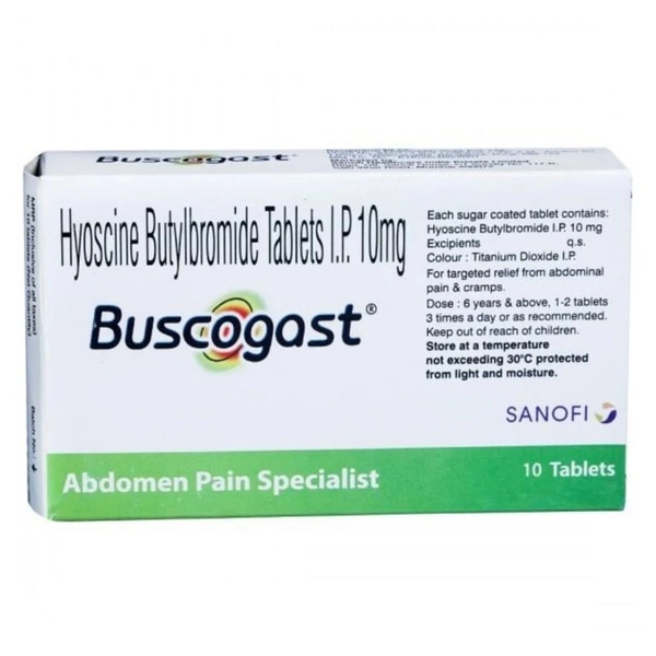 Rx BUSCOGAST - 1X10 TABLETS - 1X10