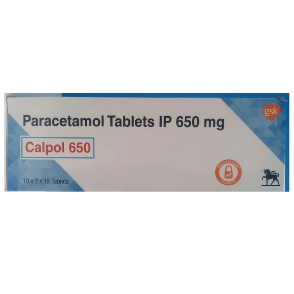 Rx CALPOL 650-1X15 TABLETS - 1X15 TABLETS