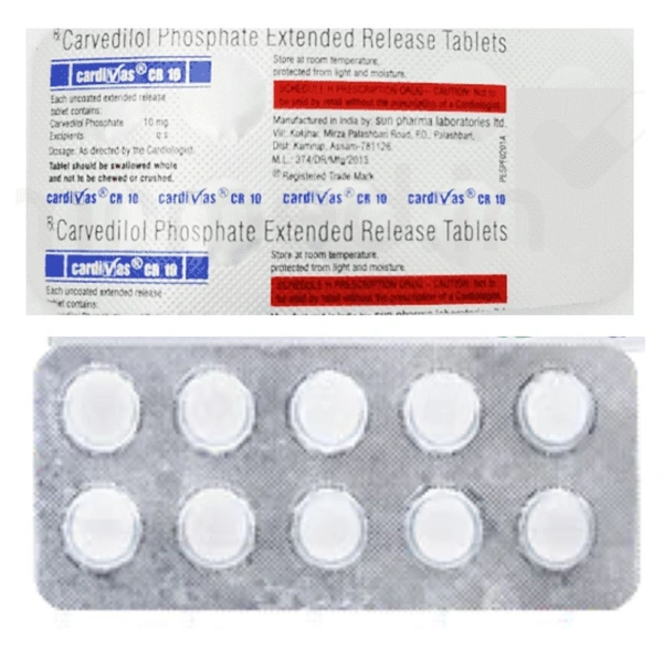 Rx CARDIVAS CR 10 - 1X10 TABLETS - 1X10 TABLETS