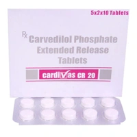 Rx CARDIVAS CR 20 -1X10 TABLETS - 1X10 TABLETS