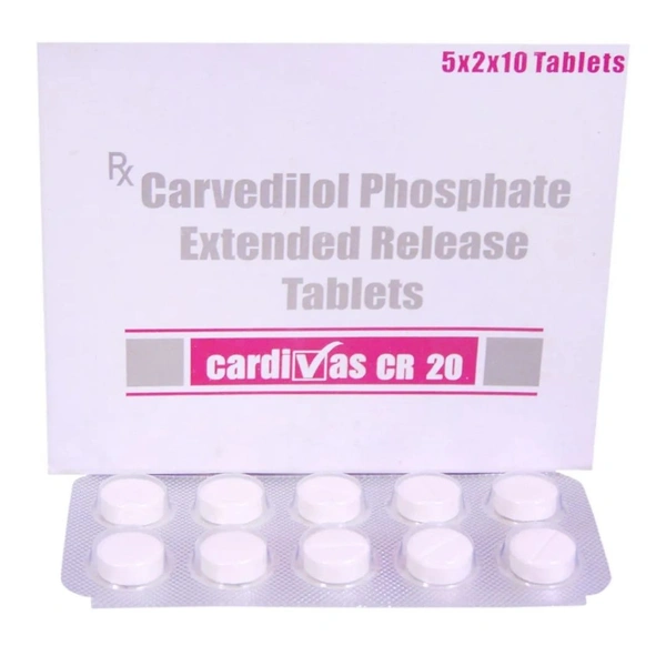 Rx CARDIVAS CR 20 -1X10 TABLETS - 1X10 TABLETS