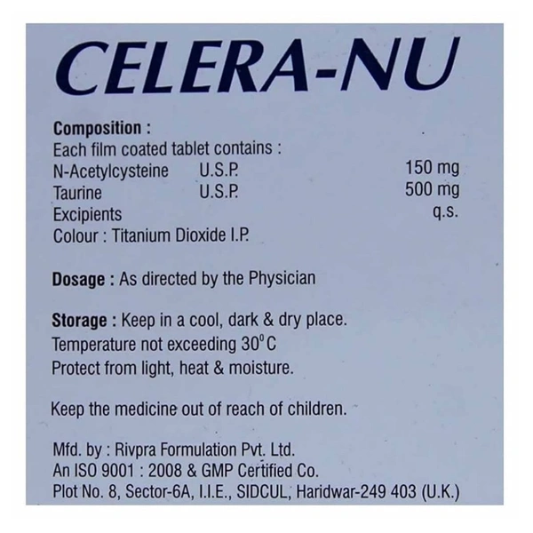 Rx CELERA- NU-1X10 - 1X10