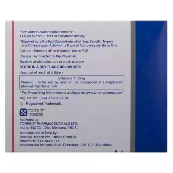 Rx CHYMORAL FORTE-1X20 TABLETS - 1X20