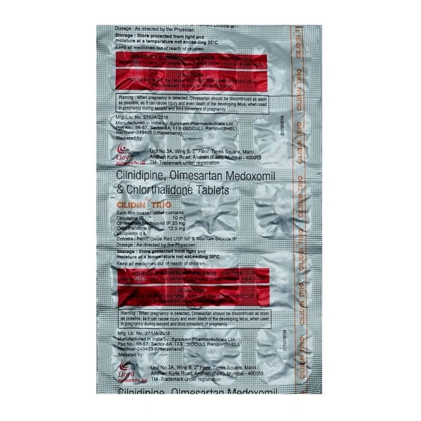 Rx CILIDIN TRIO-1X15 TABLETS - 1X15