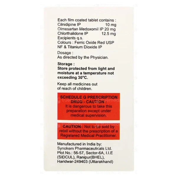 Rx CILIDIN TRIO-1X15 TABLETS - 1X15