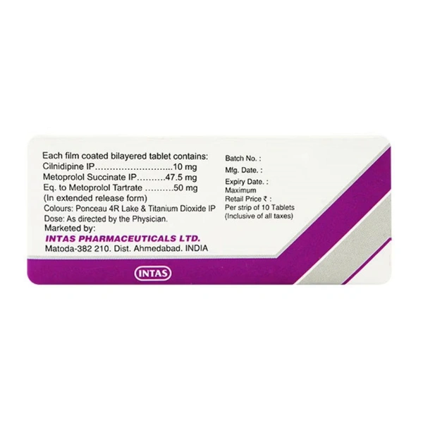 Rx CILNY M 50-1X10 TABLETS - 1X10 TABLETS