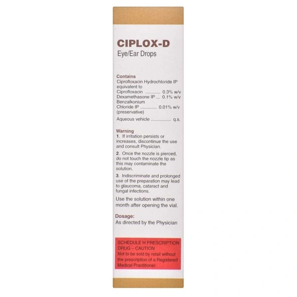 Rx CIPLOX D EYE/EAR DROPS - 10ML