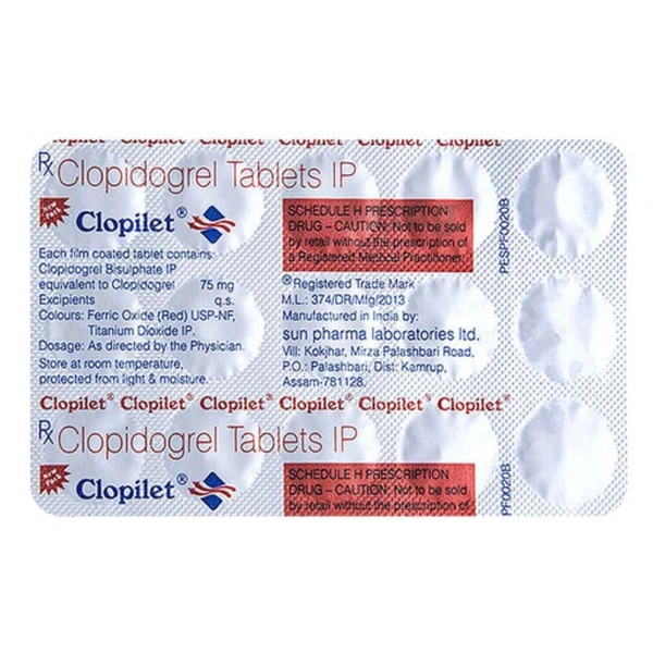 Rx CLOPILET-1X15 TABLETS - 1X15 TABLETS