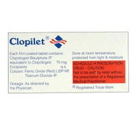 Rx CLOPILET-1X15 TABLETS - 1X15 TABLETS