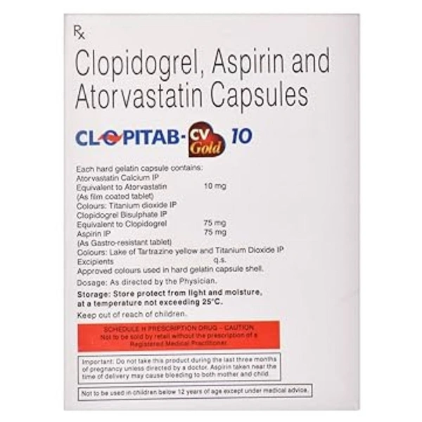 Rx CLOPITAB CV GOLD 10-1X10 CAPSULES - 1X10 CAPSULES