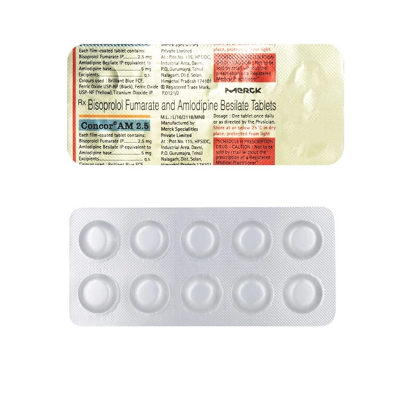 Rx CONCOR AM 2.5-1X10 TABLETS - 1X10 TABLETS