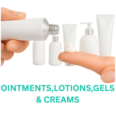 OINTMENTS,LOTIONS,  GELS AND CREAMS