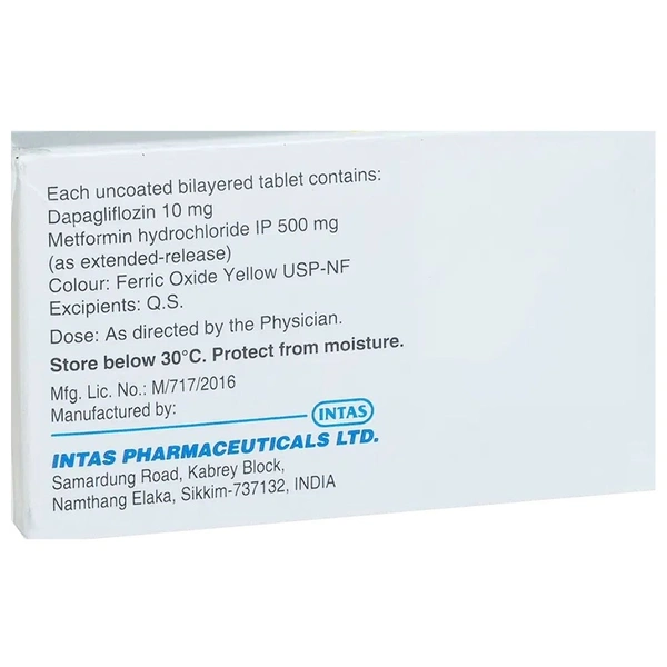 Rx DAPARYL M 10/500-1X10 TABLETS - 1X10 TABLETS