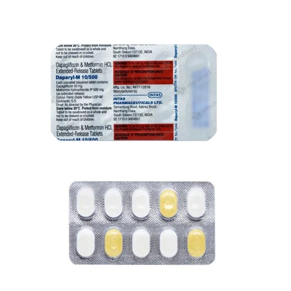 Rx DAPARYL M 10/500-1X10 TABLETS - 1X10 TABLETS