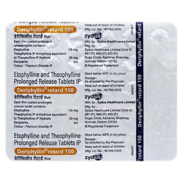 Rx DERIPHYLLIN RETARD 150 -1X30 - 1X30 TABLETS