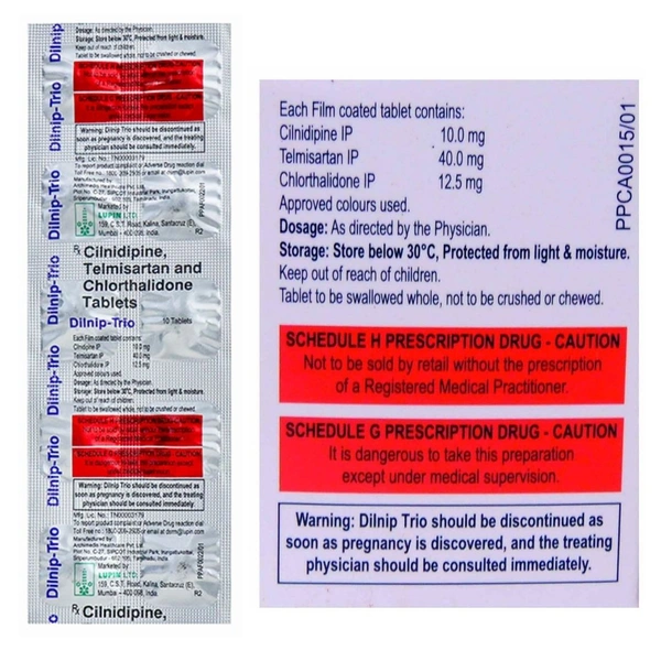 Rx DILNIP TRIO-1X10 TABLETS - 1X10 TABLETS