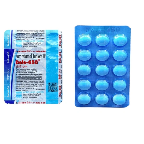 Rx DOLO 650-1X15 TABLETS - 1X15 TABLETS