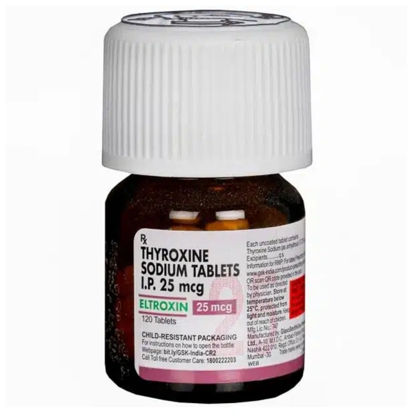 Rx ELTROXIN 25MCG-120 TABLETS - 120 TABLETS