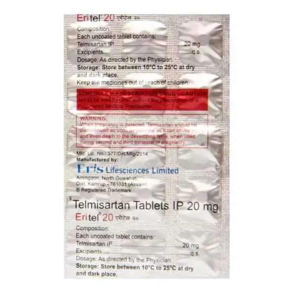 Rx ERITEL 20-1X15 TABLETS - 1X15 TABLETS