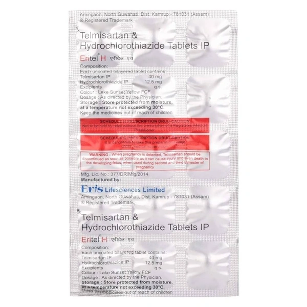 Rx ERITEL H-1X15 TABLETS - 1X15 TABLETS