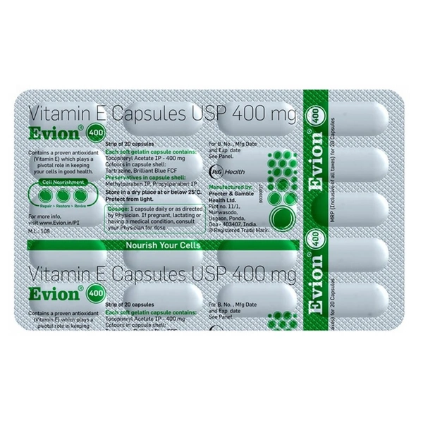 Rx EVION 400-1X20 CAPSULES - 1X20 CAPSULES