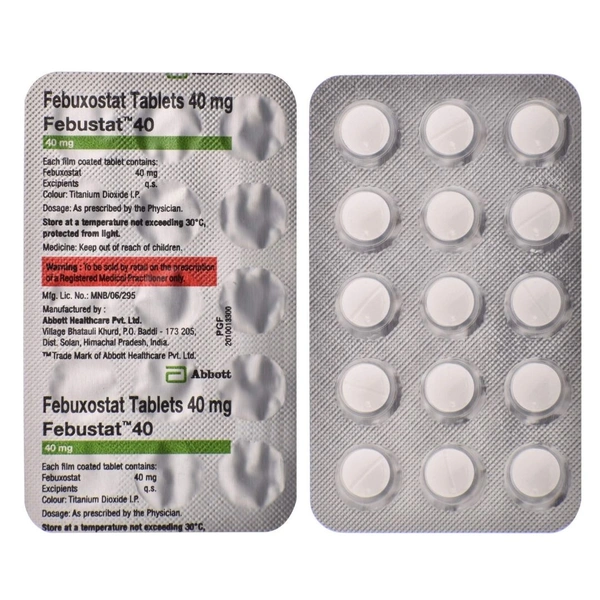 Rx FEBUSTAT 40MG-1X15 TABLETS - 1X15 TABLETS
