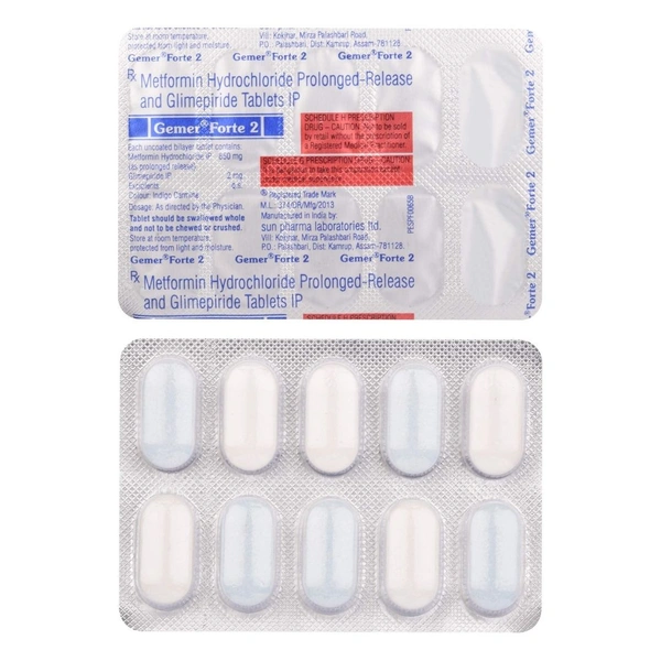 Rx GEMER FORTE 2-1X10 TABLETS - 1X10 TABLETS