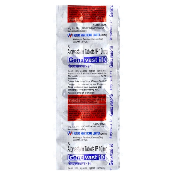 Rx GENXVAST 10-1X10 TABLETS - 1X10 TABLETS