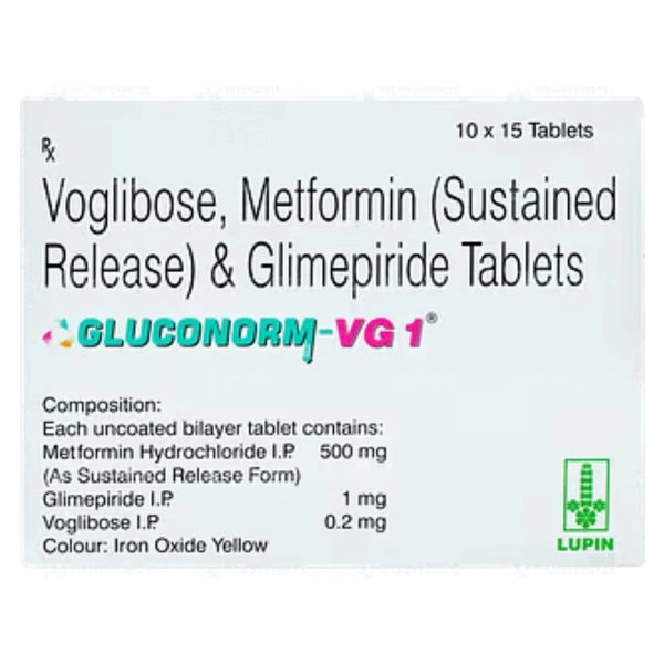 Rx GLUCONORM VG1-1X15 TABLETS - 1X15 TABLETS