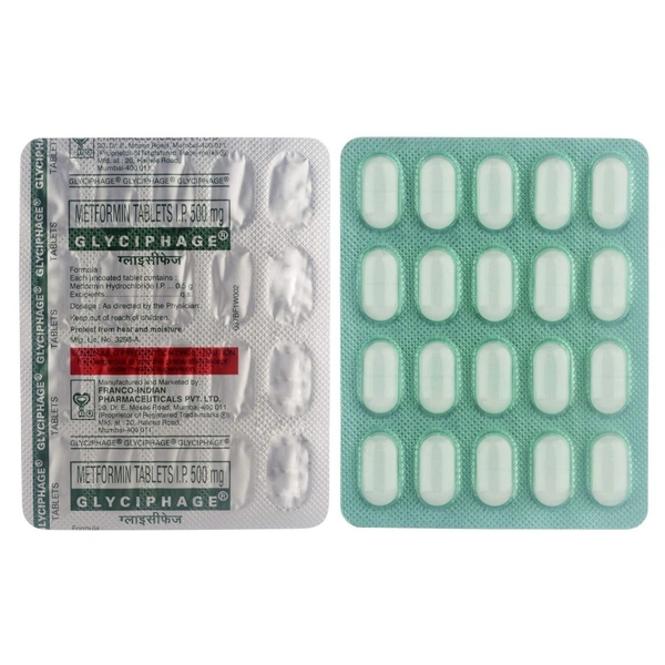Rx GLYCIPHAGE -1X20 TABLETS - 1X20 TABLETS