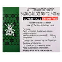 Rx GLYCIPHAGE SR 500MG-1X10 TABLETS - 1X10 TABLETS