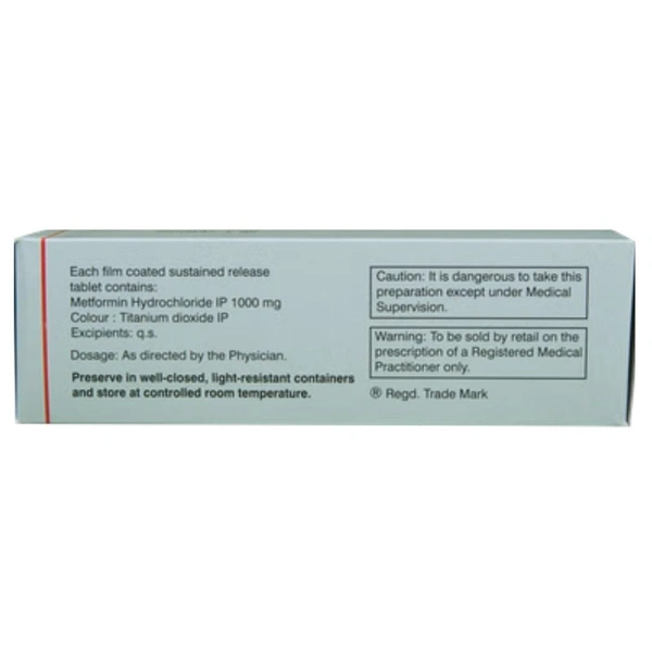 Rx GLYCOMET 1GM-1X15 TABLETS - 1X15 TABLETS