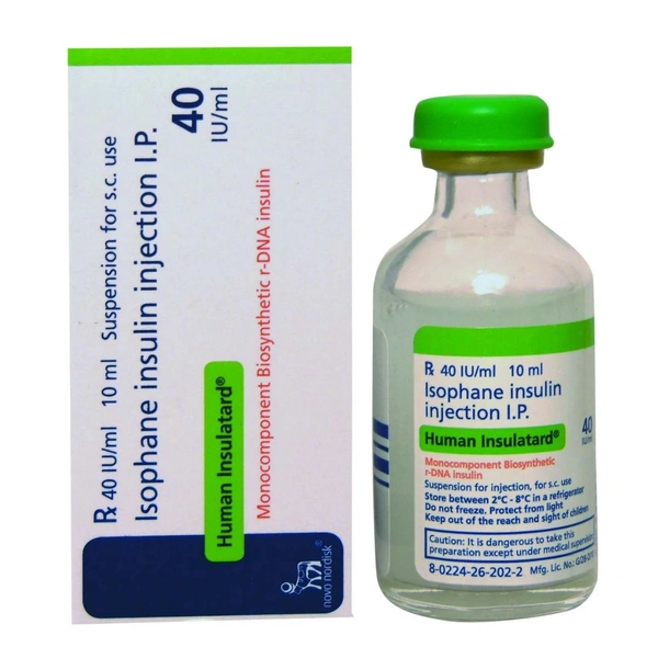 Rx HUMAN INSULATARD 40 I.U/ML - 10ML VIAL - 10ML VIAL