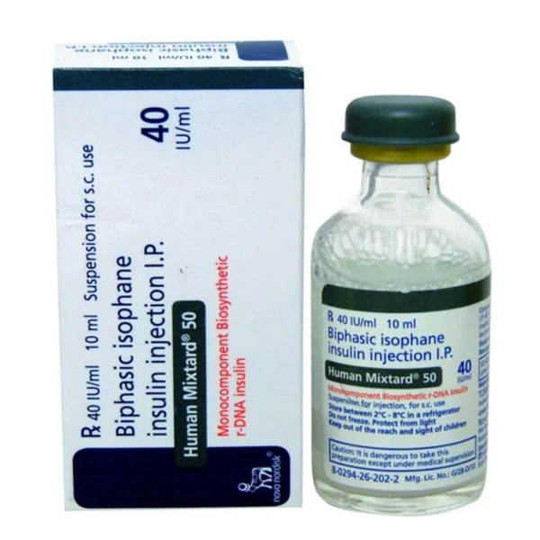 Rx HUMAN MIXTARD 50 - 40 IU/ML - 10ML