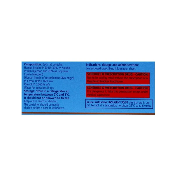 Rx INSUGEN 30/70 -40 IU/ML (10ML) - 10ML