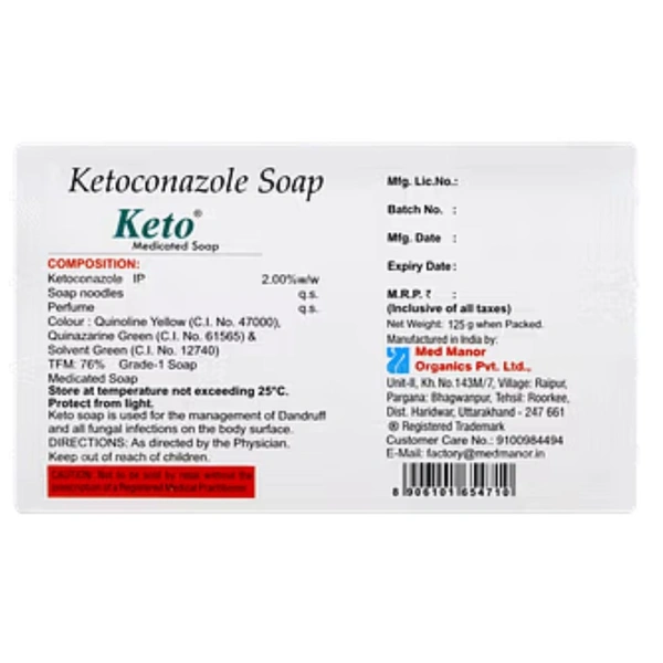 Rx KETO MEDICATED SOAP -125GMS - 125 GMS