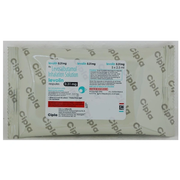 Rx LEVOLIN 0.31MG RESPULES - 6X2.5ML - 6X2.5ML