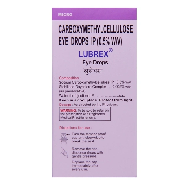 Rx LUBREX EYE DROPS -10ML - 10ML