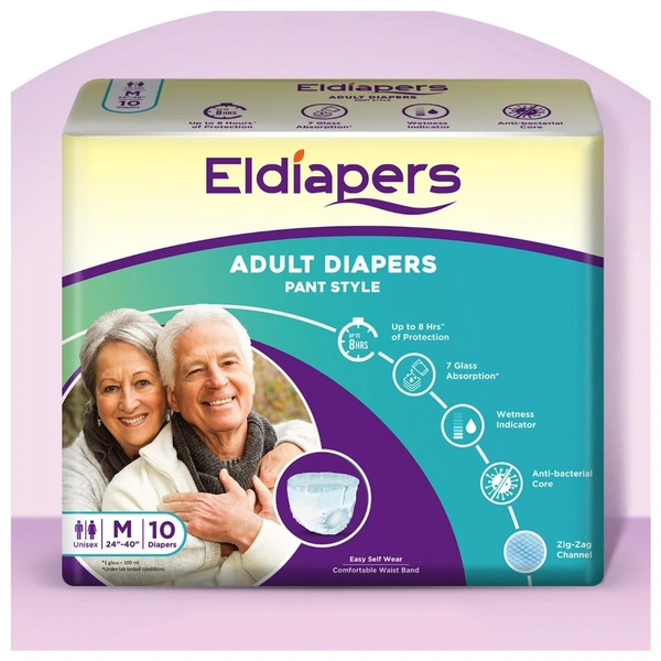 ELDIAPERS-MEDIUM-PANT STYLE -10 PACKING - 10 PACKING