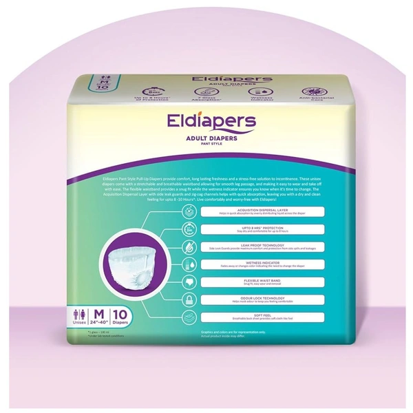 ELDIAPERS-MEDIUM-PANT STYLE -10 PACKING - 10 PACKING