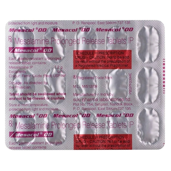 Rx MESACOL OD-1X15 TABLETS - 1X15 TABLETS