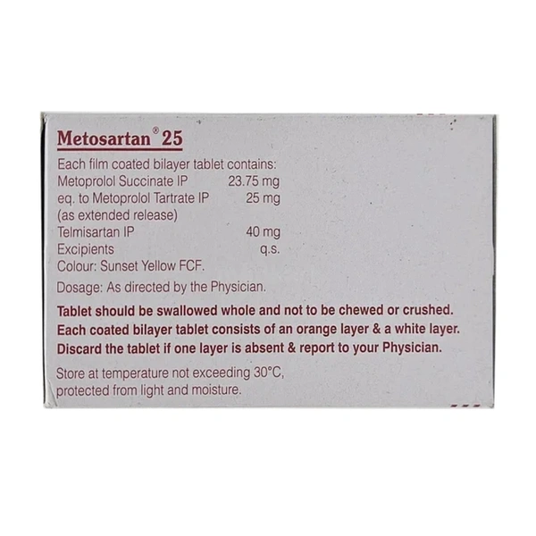Rx METOSARTAN 25-1X10 - 1X10