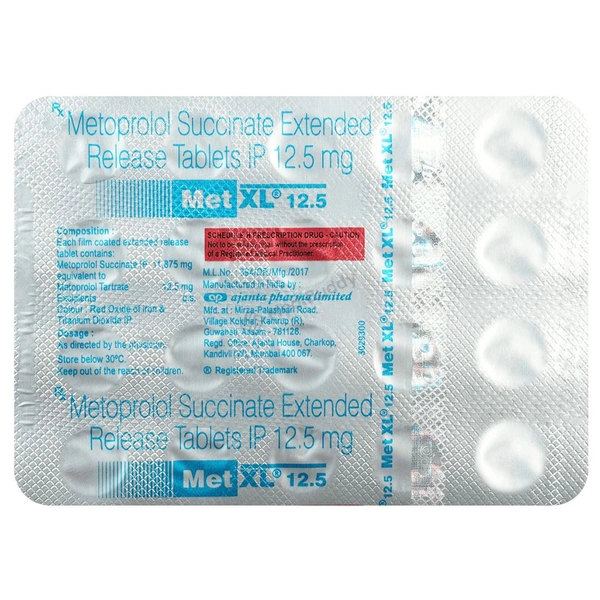 Rx MET XL 12.5-1X20 TABLETS - 1X20 TABLETS
