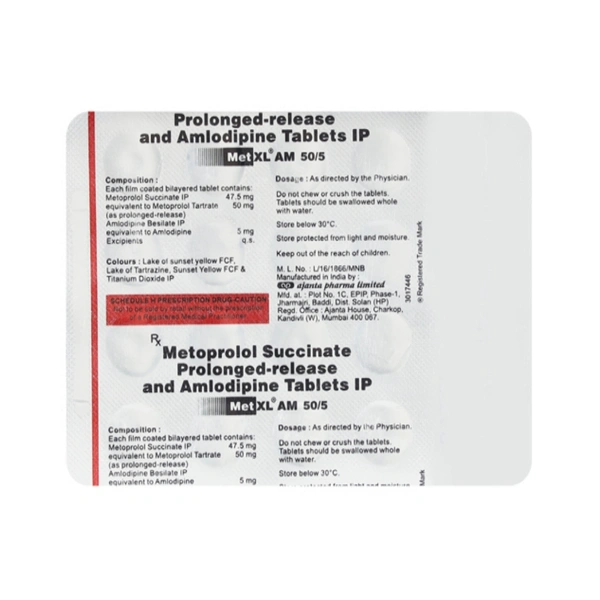 Rx MET XL AM 50/5 - 1X20 TABLETS - 1X20 TABLETS