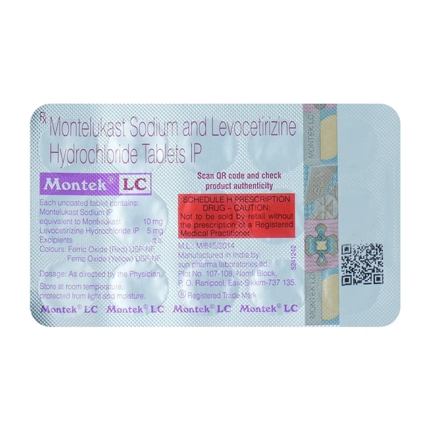Rx MONTEK LC-1X15 TABLETS - 1X15 TABLETS