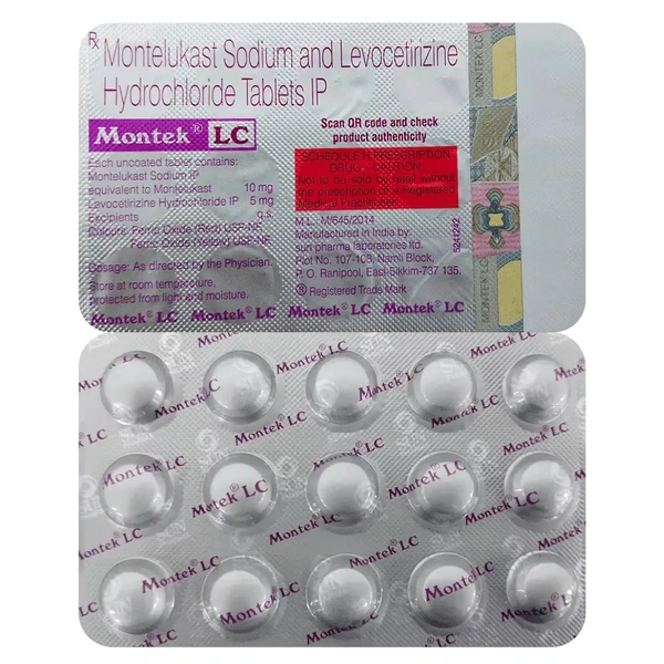 Rx MONTEK LC-1X15 TABLETS - 1X15 TABLETS