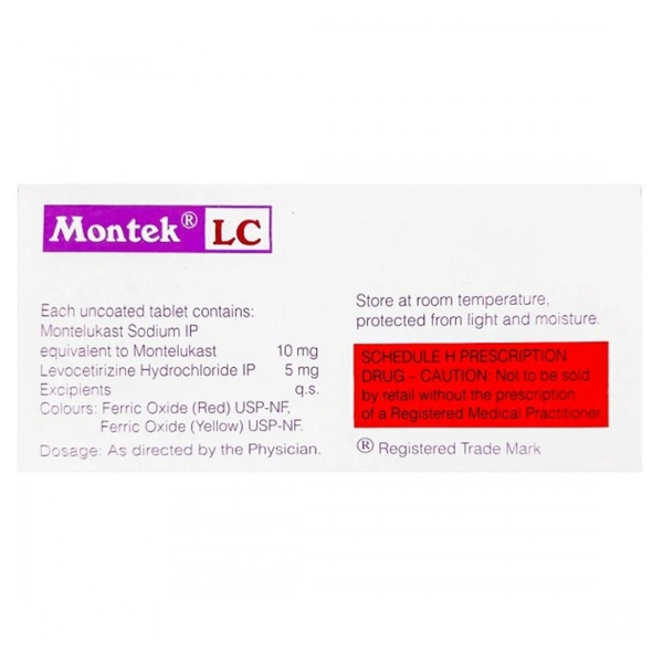 Rx MONTEK LC-1X15 TABLETS - 1X15 TABLETS
