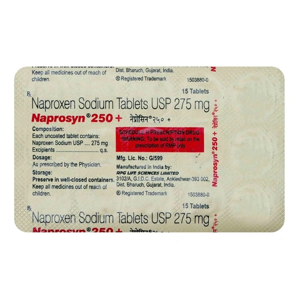 Rx NAPROSYN 250+ - 1X15 TABLETS - 1X15 TABLETS