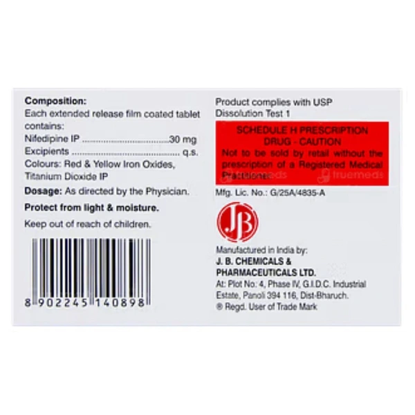 Rx NICARDIA XL 30 - 1X15 TABLETS - 1X15 TABLETS